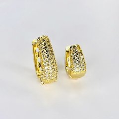 Trio de Argolas Ovais Cravejadas - Brincos, Pulseiras, Colares. Peças banhada à Ouro com Garantia | Lorena Macedo Semijoias