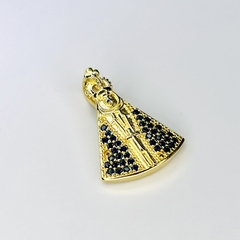 Pingente Nossa Senhora com Cravejados Azul Profundo G