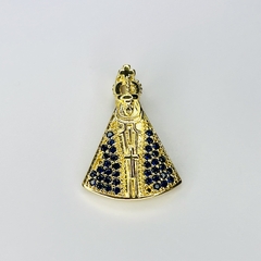 Pingente Nossa Senhora com Cravejados Azul Profundo P