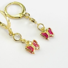 Argolinha de Borboleta Pink - comprar online