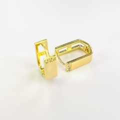 Argola Lisa com Base Cravejada - comprar online