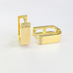 Argola Lisa com Base Cravejada