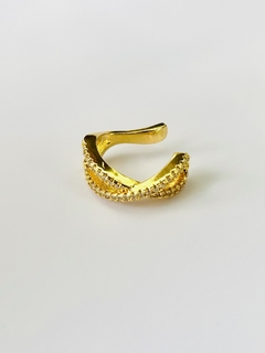 Piercing Fake Linhas Cruzadas com zircônias - comprar online