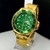 1ª Linha Submariner pequeno - verde e dourado - Pulseira de aço - comprar online