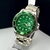 1ª Linha Submariner - prata, verde e branco - Pulseira de aço - comprar online