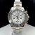 1ª Linha Daytona - prata e branco - Pulseira de aço