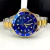 1ª Linha Submariner - prata, dourado e azul - Pulseira de aço - K-Time Elegance