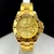 1ª Linha Submariner - dourado e branco - Pulseira de aço
