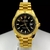 1ª Linha Datejust - dourado, preto e branco - Pulseira de aço