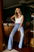 Calça Flare Leonora na internet