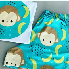 Pijama T-shirt Curto Tamanho único macaco banana - comprar online