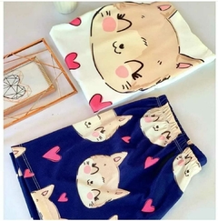 Pijama T-shirt Curto Tamanho único Gatinho - comprar online