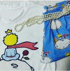 Pijama T-shirt curto tamanho único Pequeno Príncipe - comprar online