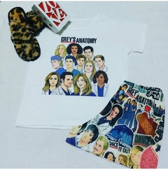 Pijama T-shirt curto tamanho único Grey's Anatomy - comprar online