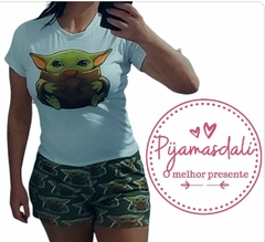 Pijama T-shirt Curto Tamanho único Baby Yoda