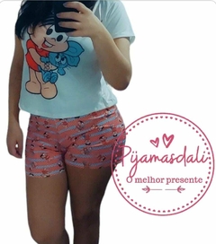Pijama T-shirt Curto Tamanho único Mônica