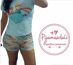 Pijama T-shirt curto tamanho único Pequeno Príncipe
