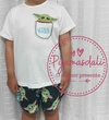 Pijama T-shirt Curto Infantil Baby Yoda 6/8