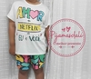 Pijama T-shirt Curto Infantil Netflix Eu e Você 6/8