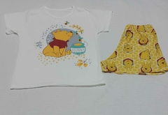Pijama T-shirt Curto Infantil Ursinho Pooh 10/12 - comprar online