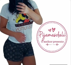 Pijama T-shirt Curto Tamanho único Minnie Louis Vuitton G