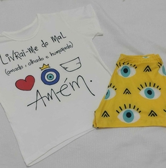 Pijama T-shirt Curto Tamanho único Olho Grego - comprar online