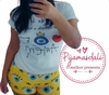 Pijama T-shirt Curto Tamanho único Olho Grego