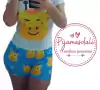 Pijama T-shirt Curto Girafinha M