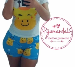 Pijama T-shirt Curto Girafinha M