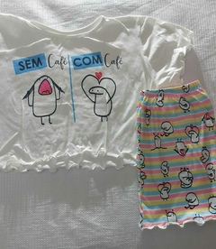 Pijama Alcinha Curto Flork com Café - comprar online