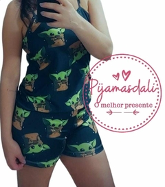 Pijama Alcinha Curto Baby Yoda