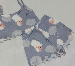 Pijama Alcinha Curto Infantil Ovelhinha