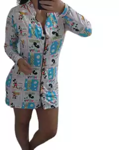 Camisola Americana, com manga longa do Mickey Mouse M COLEÇÃO NOVA