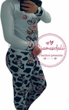 Kit Família Pijama Longo Vaquinha P e 4/6