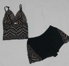 Pijama Alcinha em Liganete P Curto Preto na internet