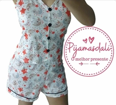 Pijama Americano Curto Alcinha Estrelas G