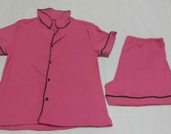 Pijama Americano Curto canelado Rosa GG COLEÇÃO NOVA - comprar online