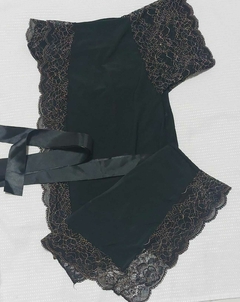 Pijama Mariah em Suede Premium preto, Tamanho único/ M - comprar online