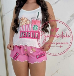 Pijama Alcinha Curto Netflix COLEÇÃO NOVA