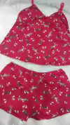 Pijama Alcinha Cropped Curto Perna Longa