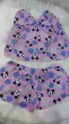 Pijama Alcinhha Cropped Curto Mickey Mouse
