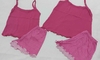 Kit Família Pijama Alcinha Curto Bolinhas Adult Tamanho único e Infantil 4/6