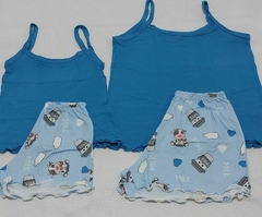 Pijama Kit Família Alcinha Curto Adulto Tamanho único Infantil 4/6