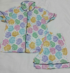 Pijama Americano Curto Ursinhos Coloridos - comprar online