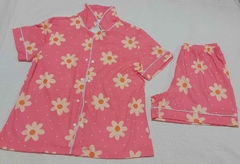 Pijama Americano Curto Flores Plus Size - comprar online
