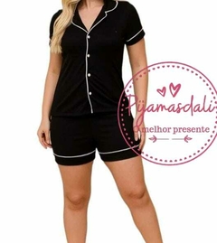 Pijama Americano Curto em Canelado G/GG