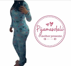Pijama Americano Longo Nuvenzinha em Malha Premium