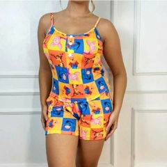 Pijama Alcinha com botões Tamanho G Turma do Ursinho Poo