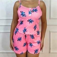 Pijama Alcinha com Botões Tamanho G Stitch