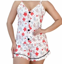 Pijama Americano Alcinha Tamanho G Estrelinha